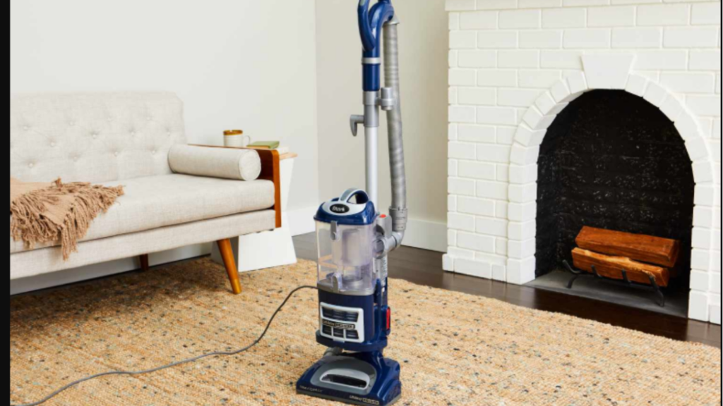 modern vacuum cleaner cleaning floor