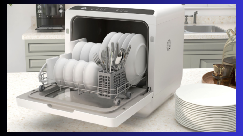 modern kitchen dishwasher machine